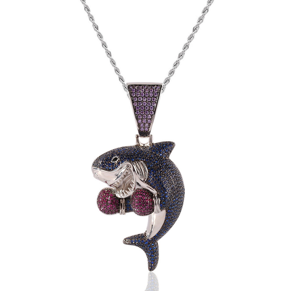 Iced Boxing Shark Pendant