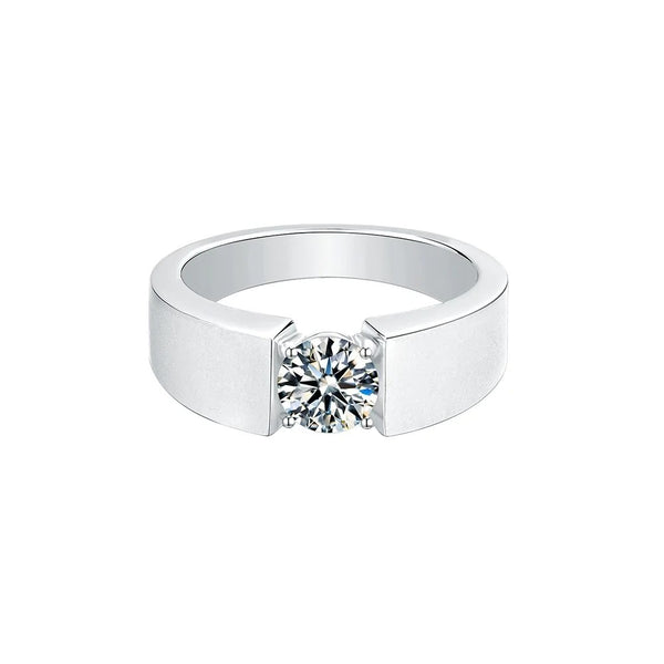 1.0 Carats Sqaure moissanite promise ring