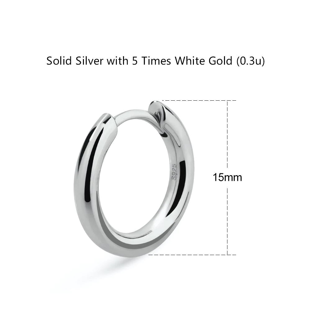 The Eclipse® - 15mm Bling Bling Hoop Earrings for Men