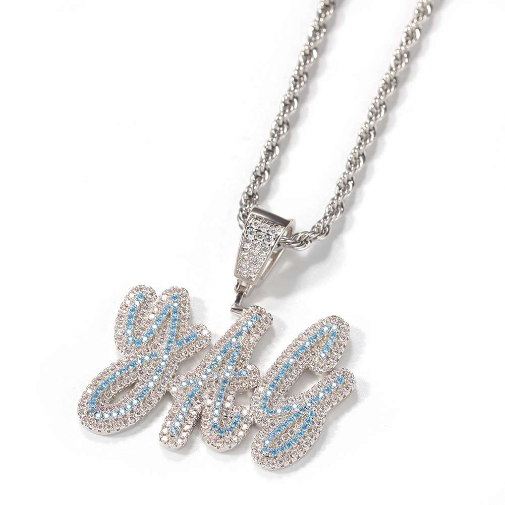 iced out letter pendant