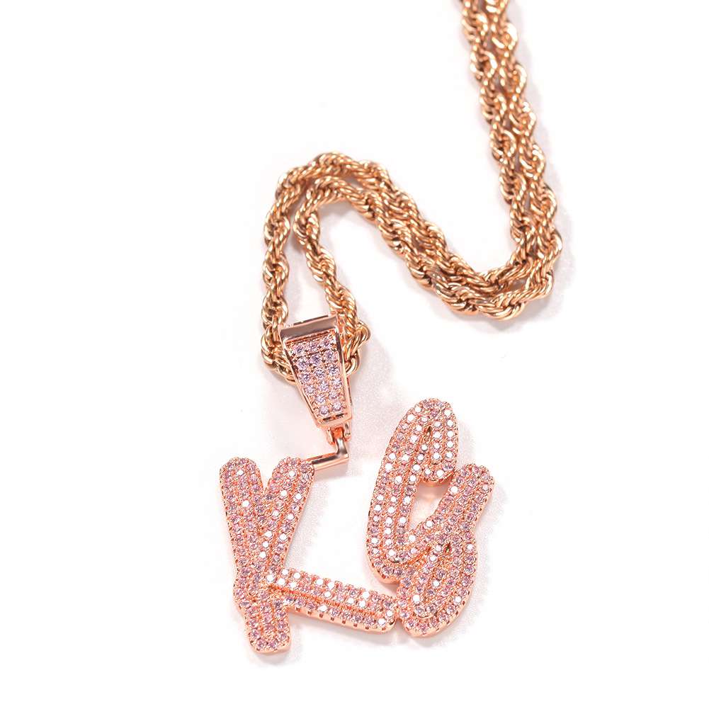 hip hop letter pendants