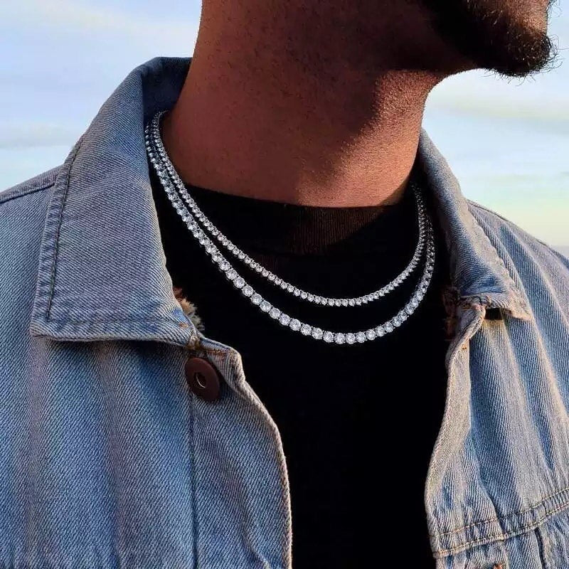 dainty tennis necklace