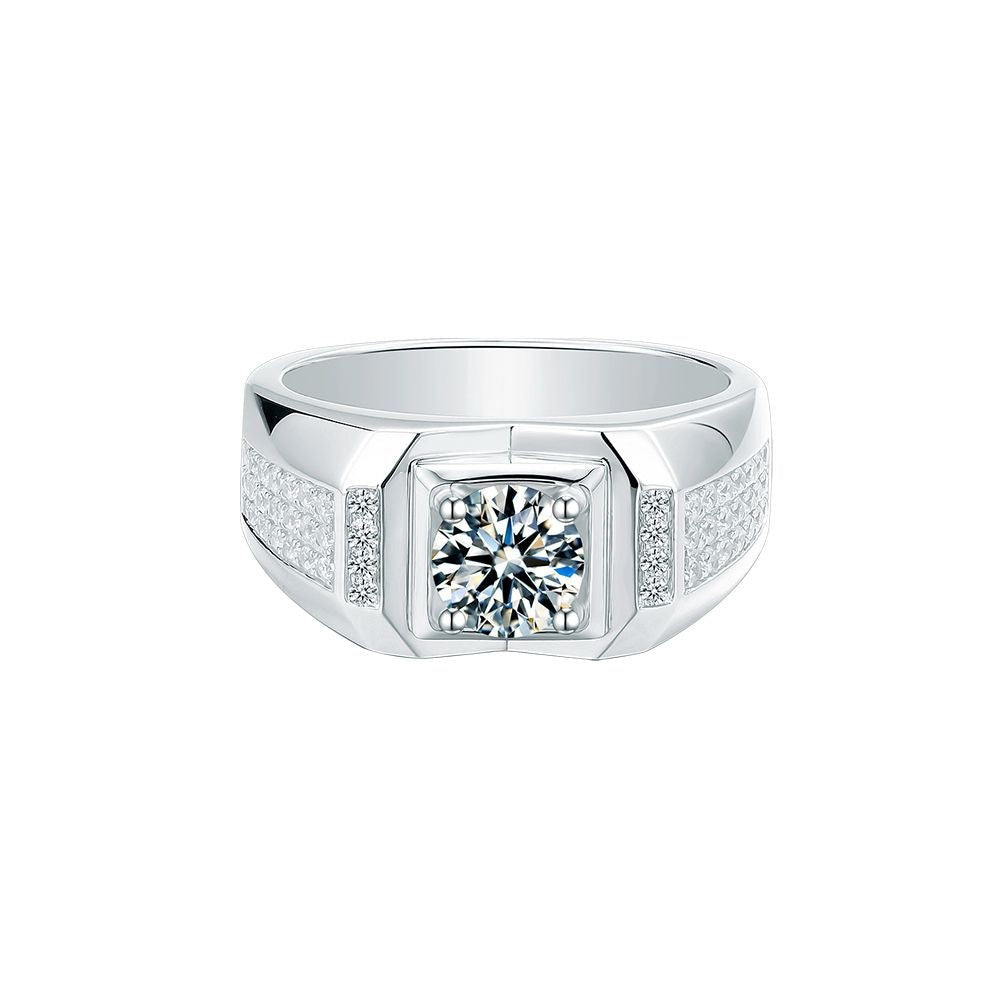 princess cut moissanite ring