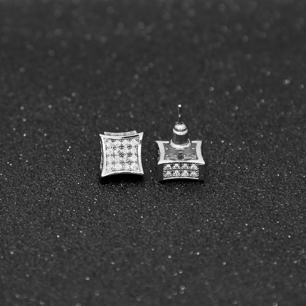 iced out stud earrings