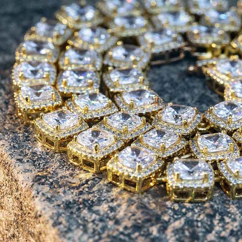 square cluster tennis chain