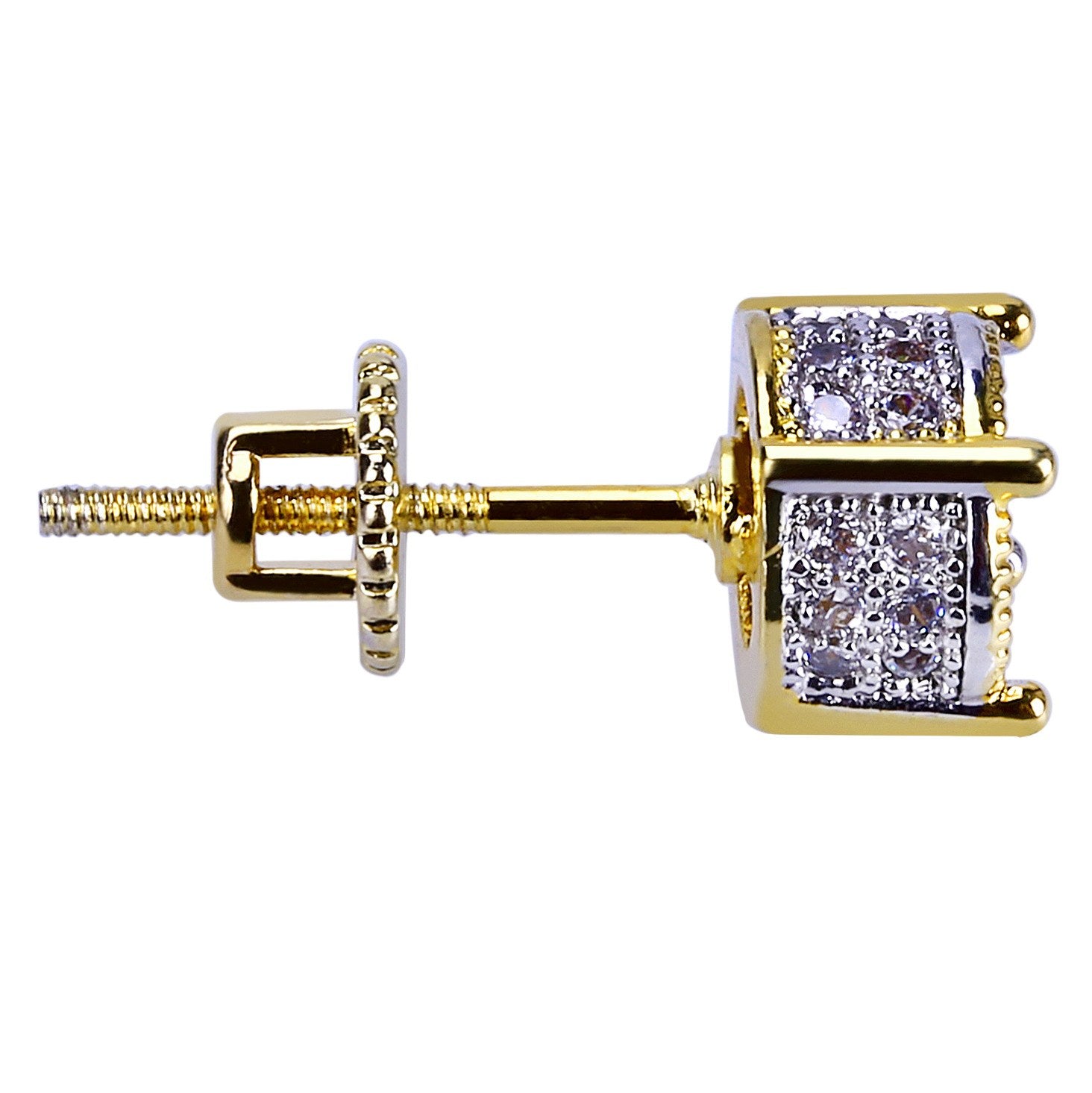 The Genius ® - Micro Pave Round Stud Earrings