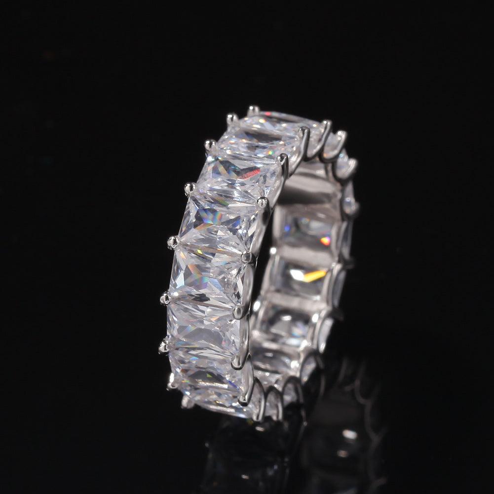 7mm Emerald Cut Eternity Ring