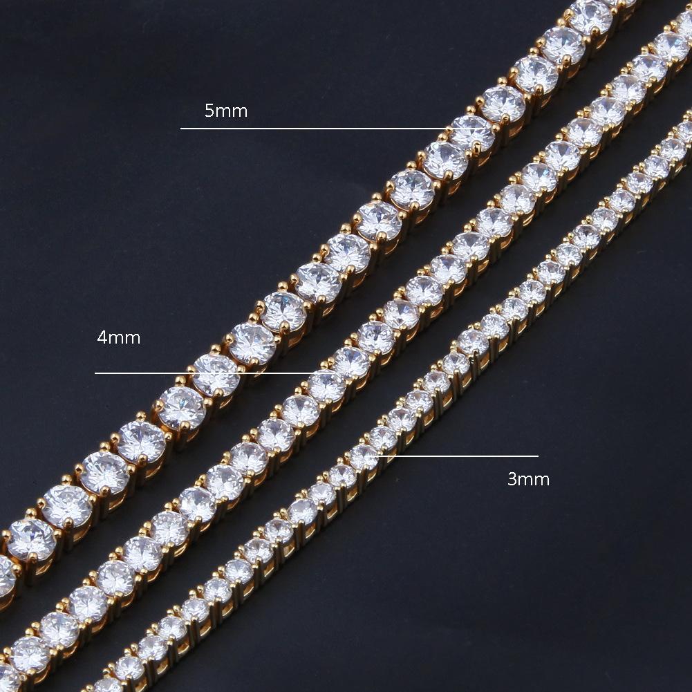 gold tennis chain necklace