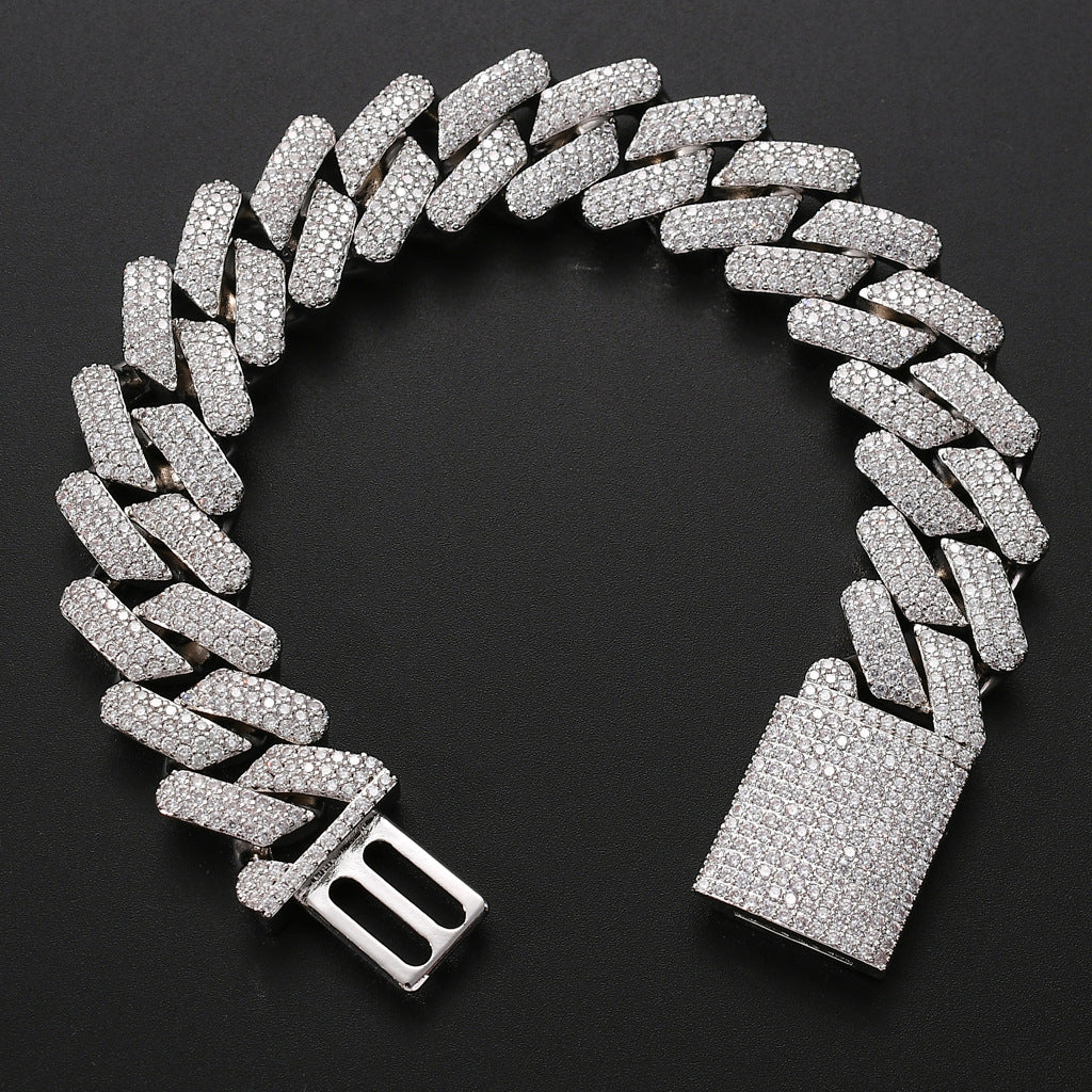 20mm Moissanite Cuban Bracelet