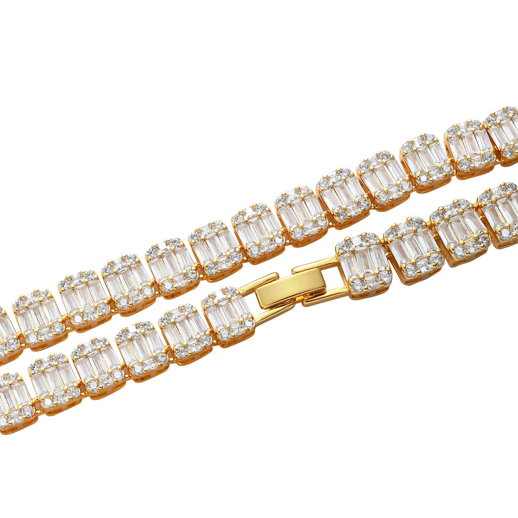 9mm Baguette Tennis Chain Necklace