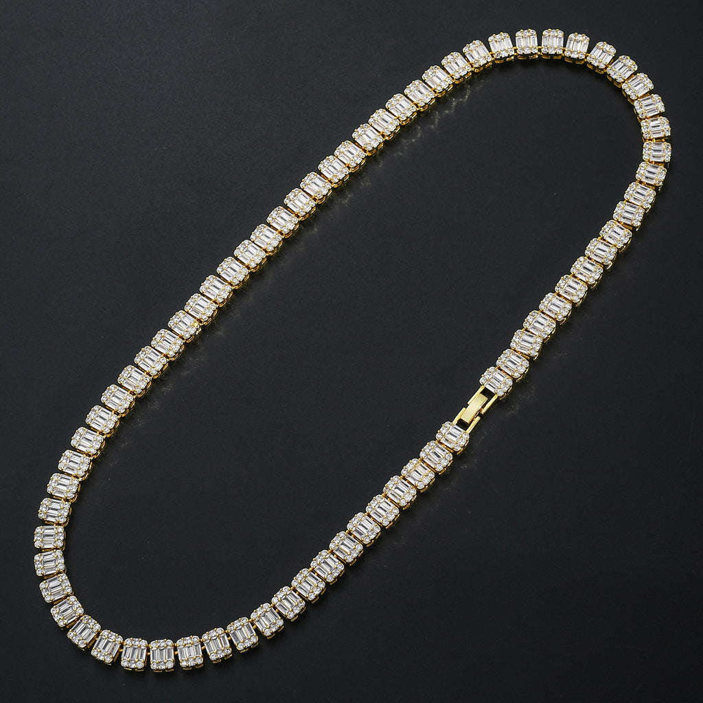 9mm Baguette Tennis Chain Necklace