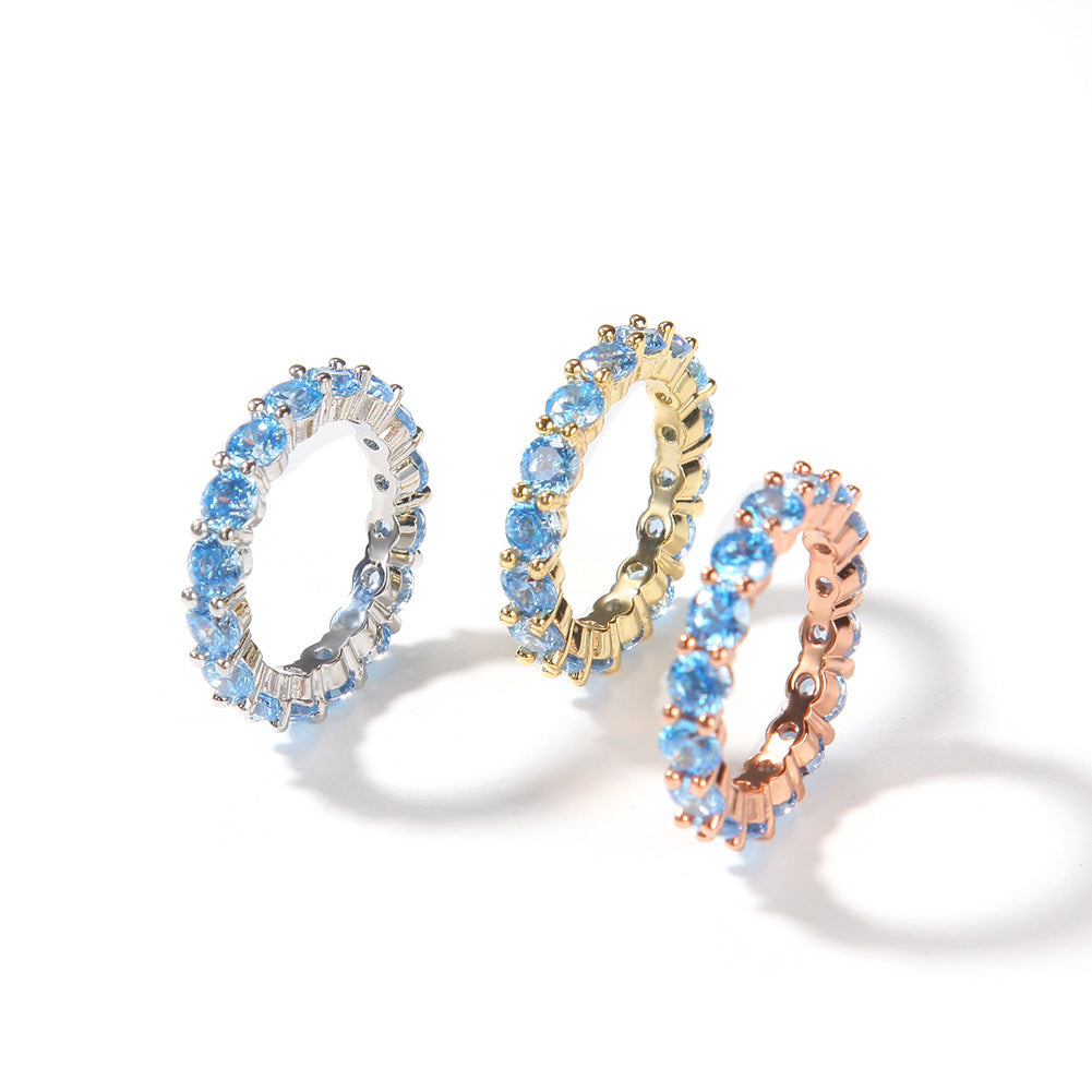 blue stone heart ring
