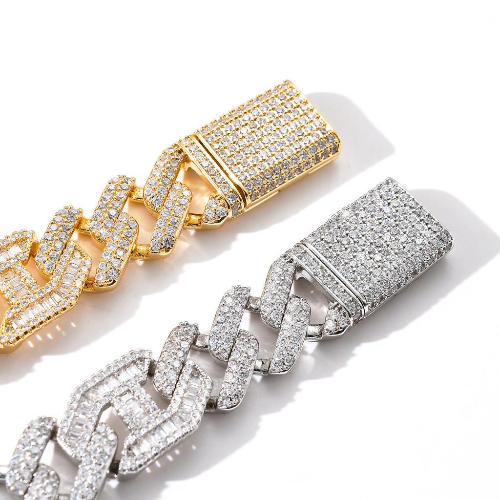 gold cuban link bracelet mens