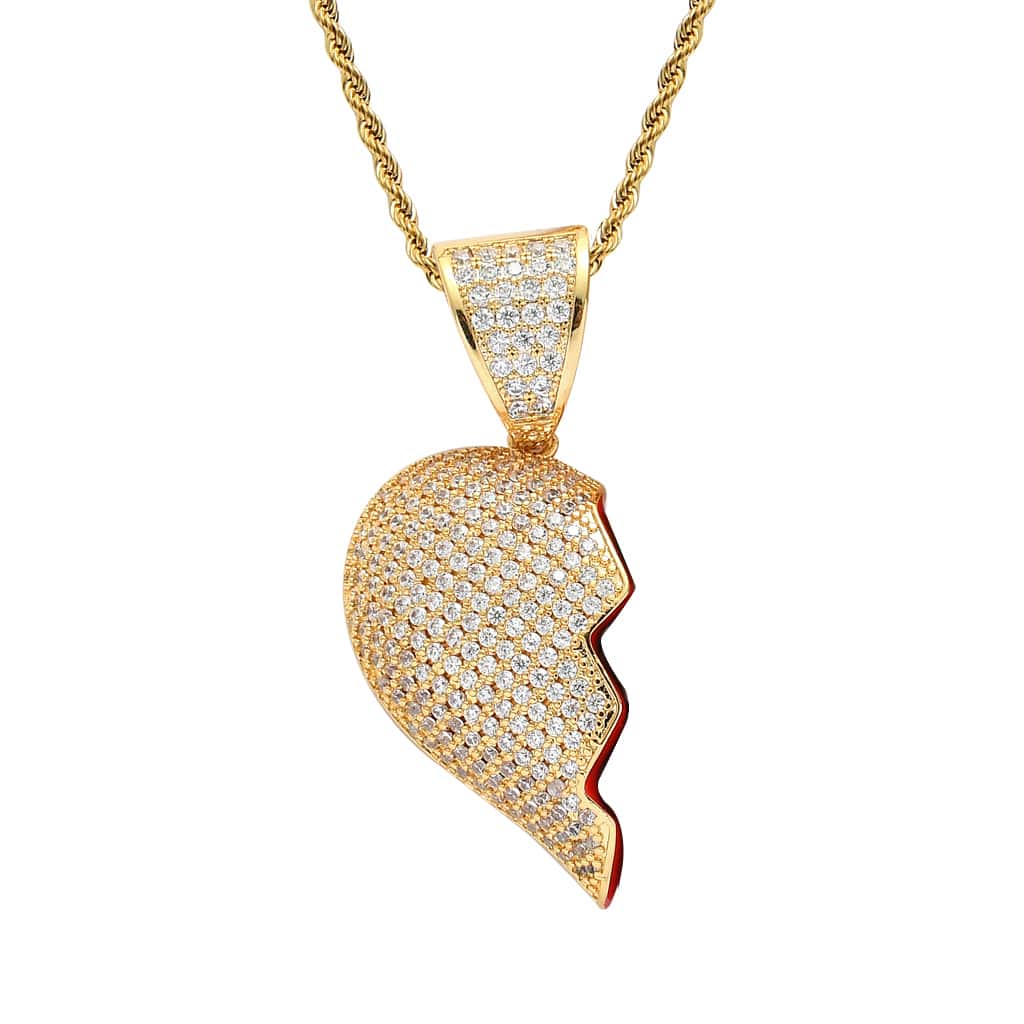 My Gold Heart is Broken Pendant