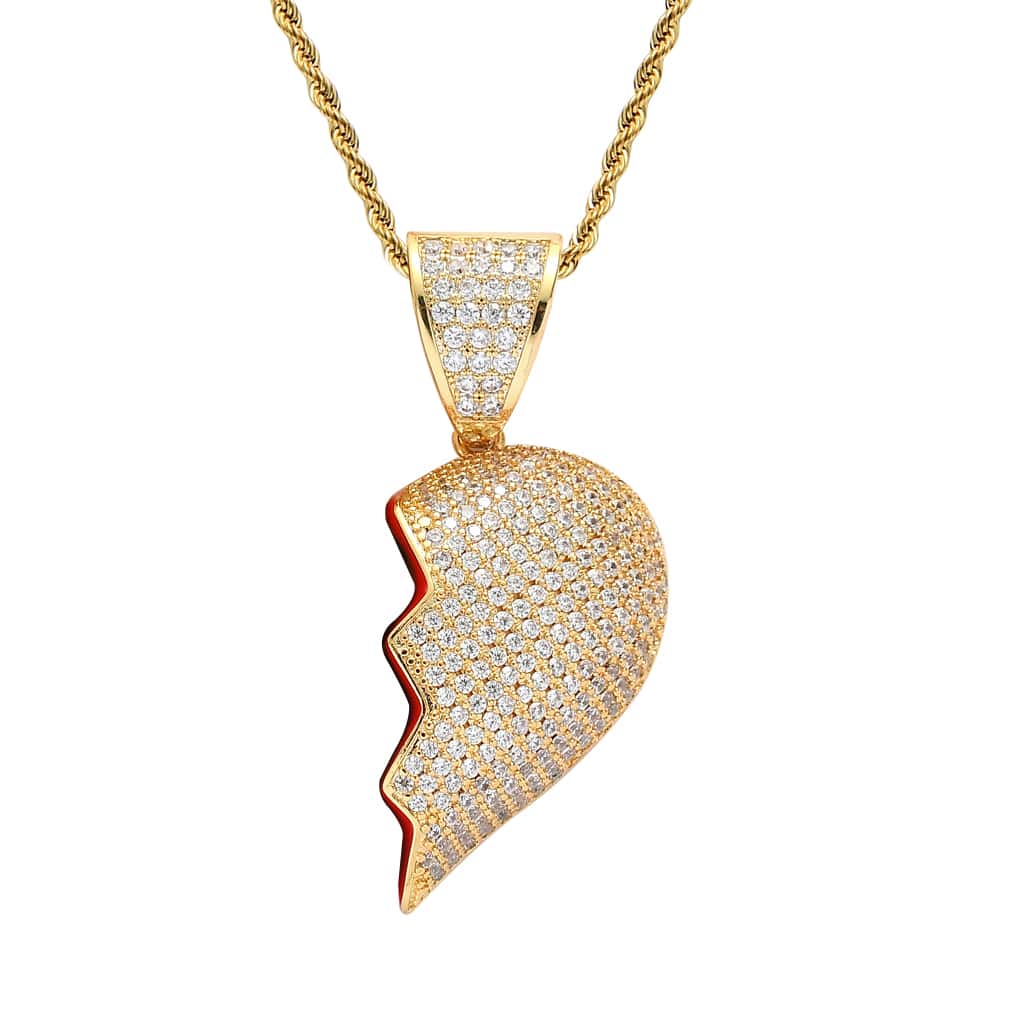 My Gold Heart is Broken Pendant