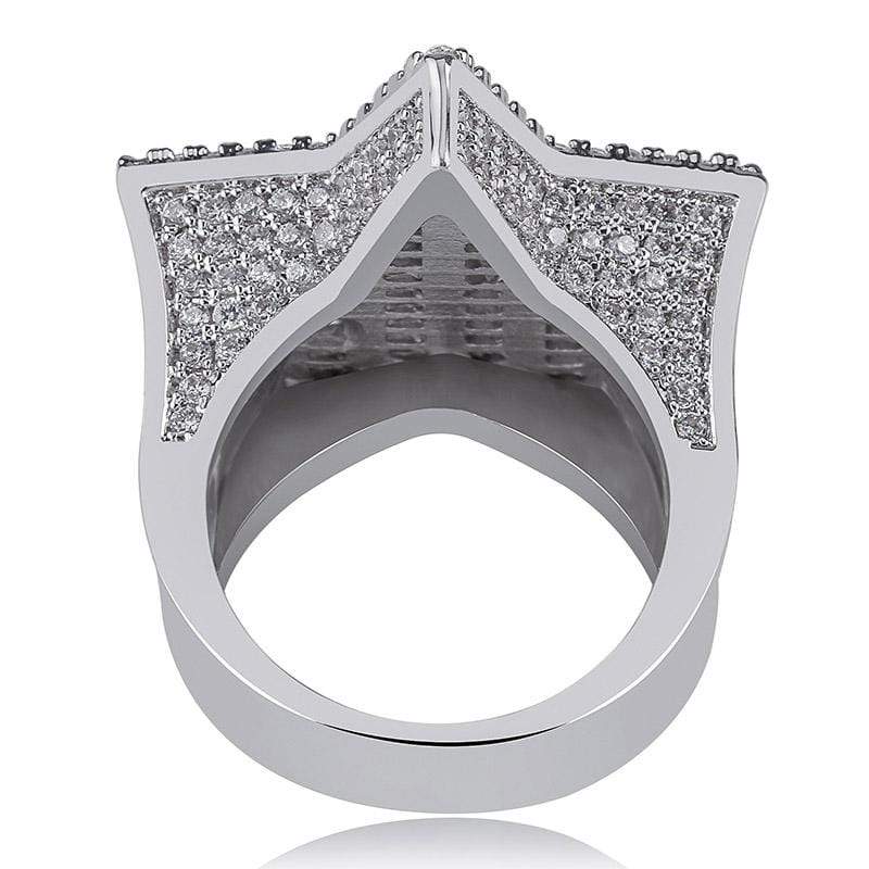 The Bright II® - Iced Out Baguette Star Ring for Men