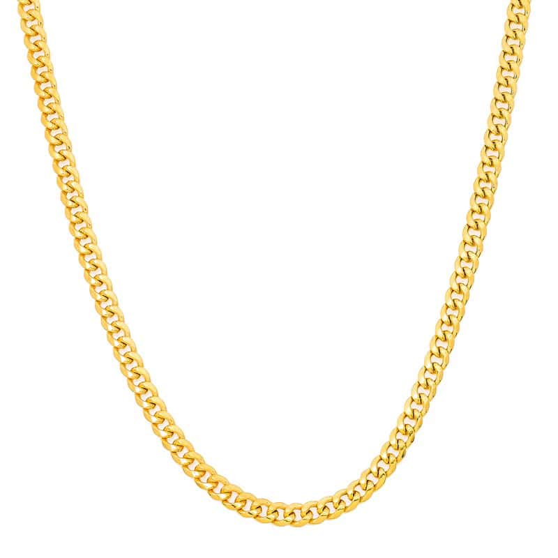 4mm Solid Gold Miami Cuban Link in 10kt/18ct/24ct