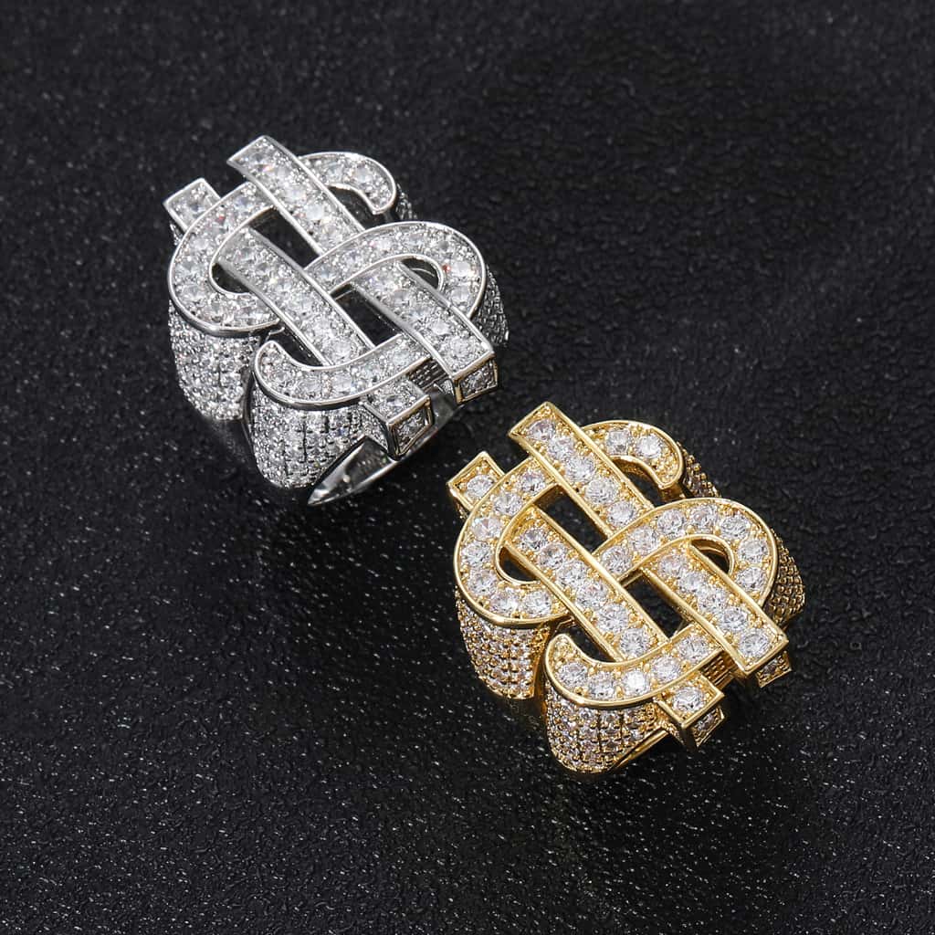 dollar sign gold ring