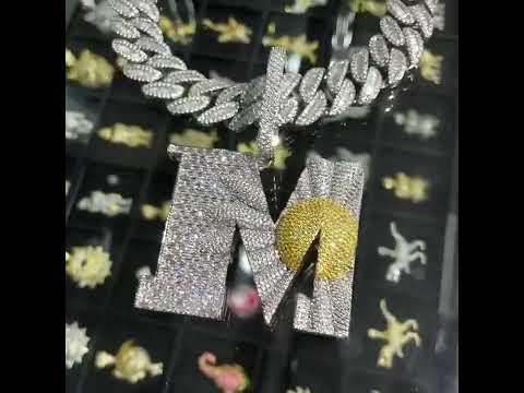 mens letter necklace