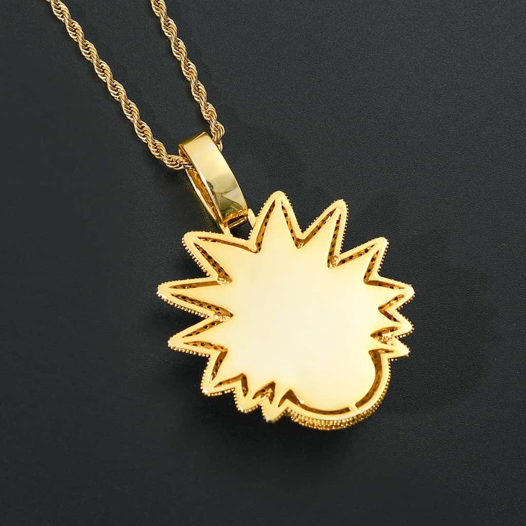 rick and morty chain pendant