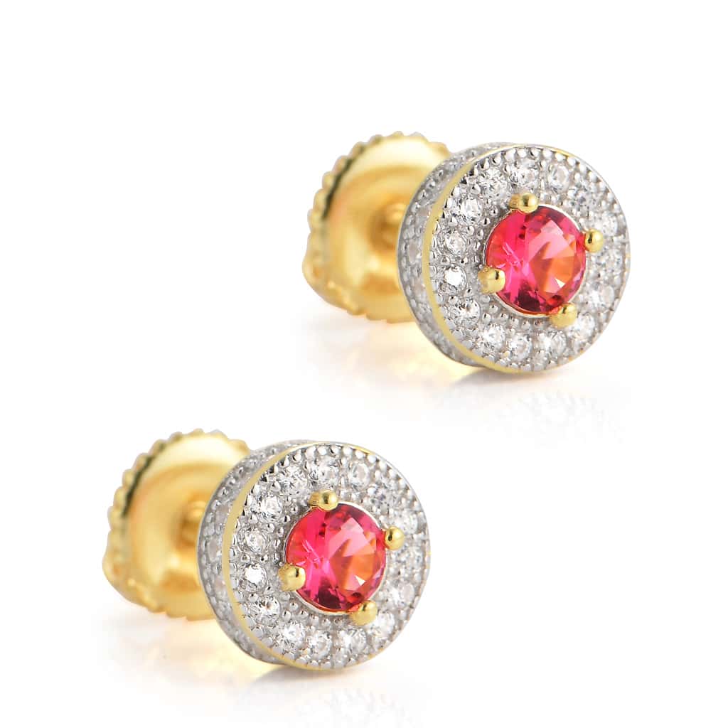 ruby stud earrings