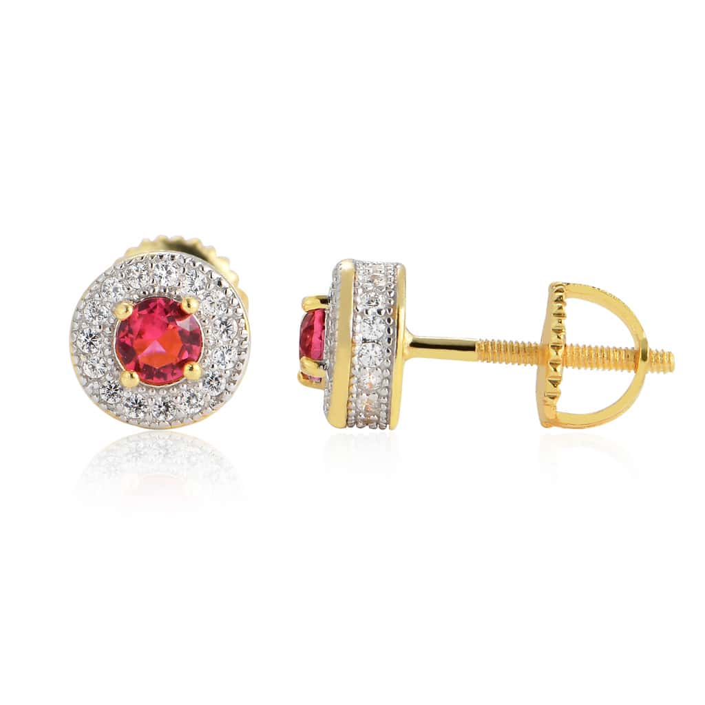 ruby and diamond earrings