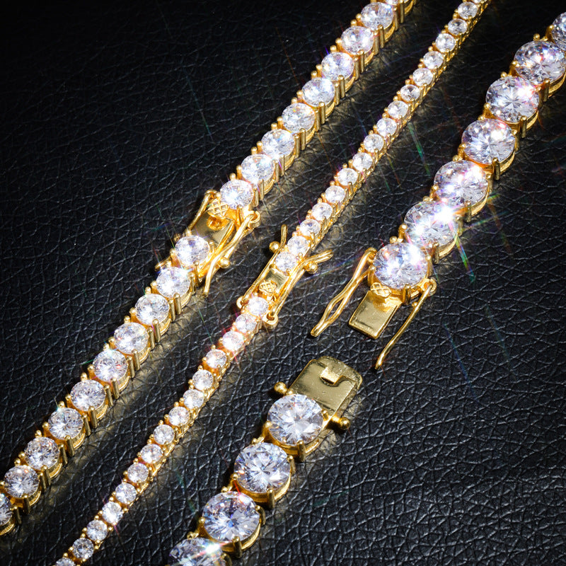 gold and diamond tennis bracelet