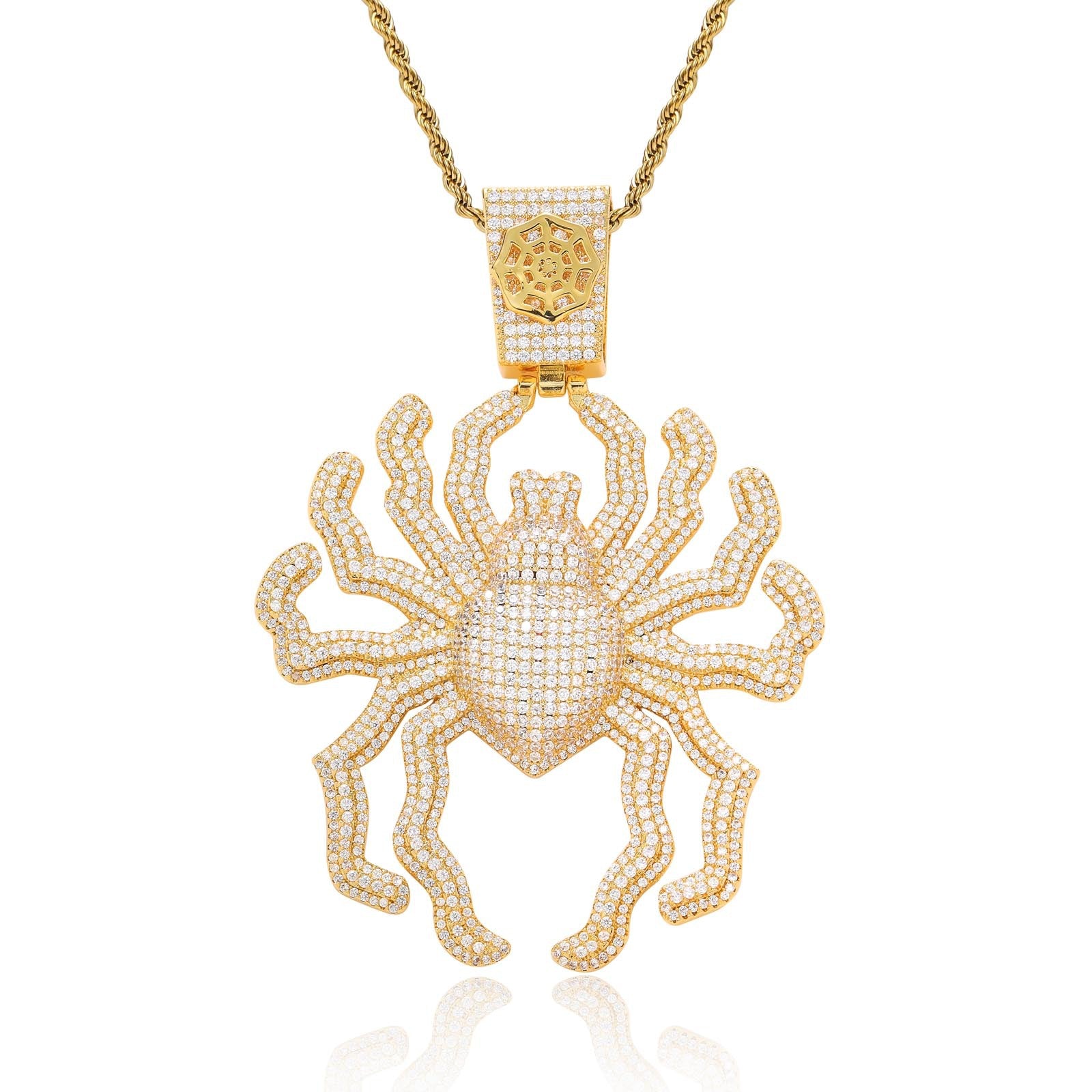 18K Gold Spider pendant