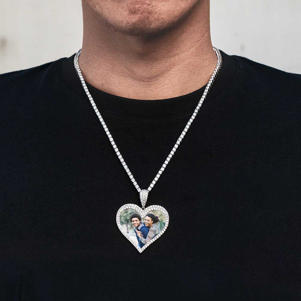 Custom Heart Photo Necklace