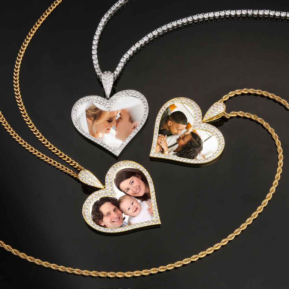 Custom Heart Photo Necklace