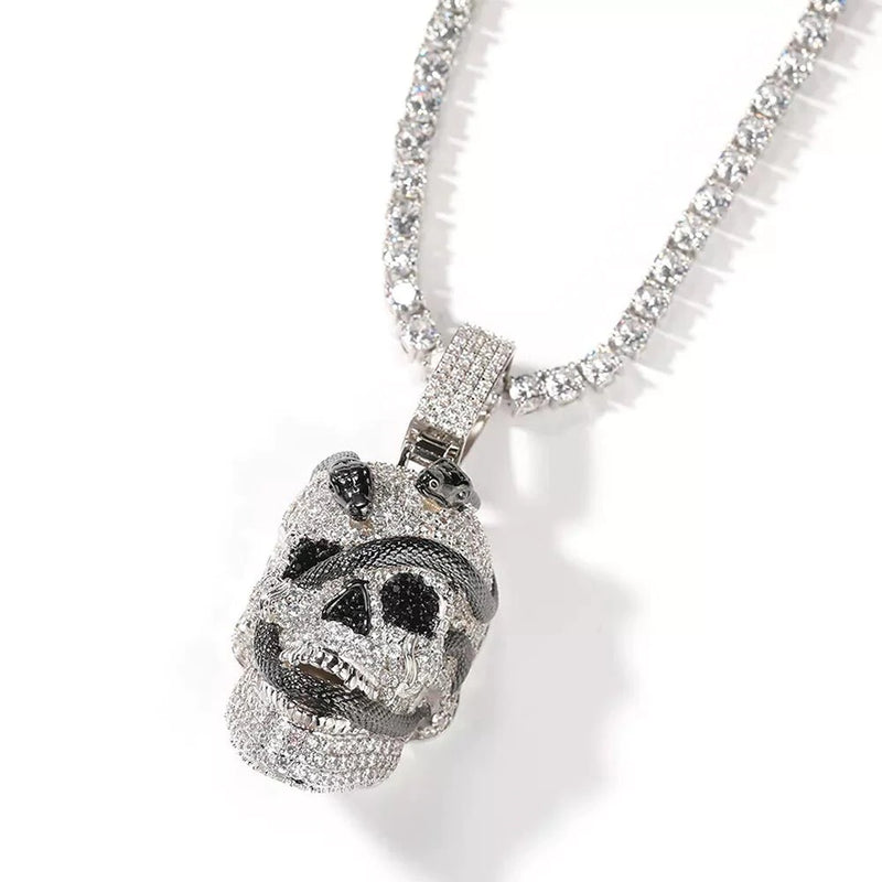silver skull chain