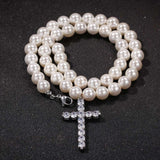 small pearl cross pendant