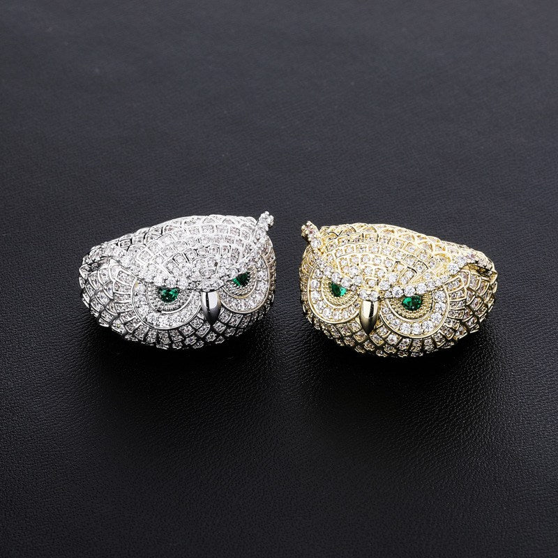 mens owl ring