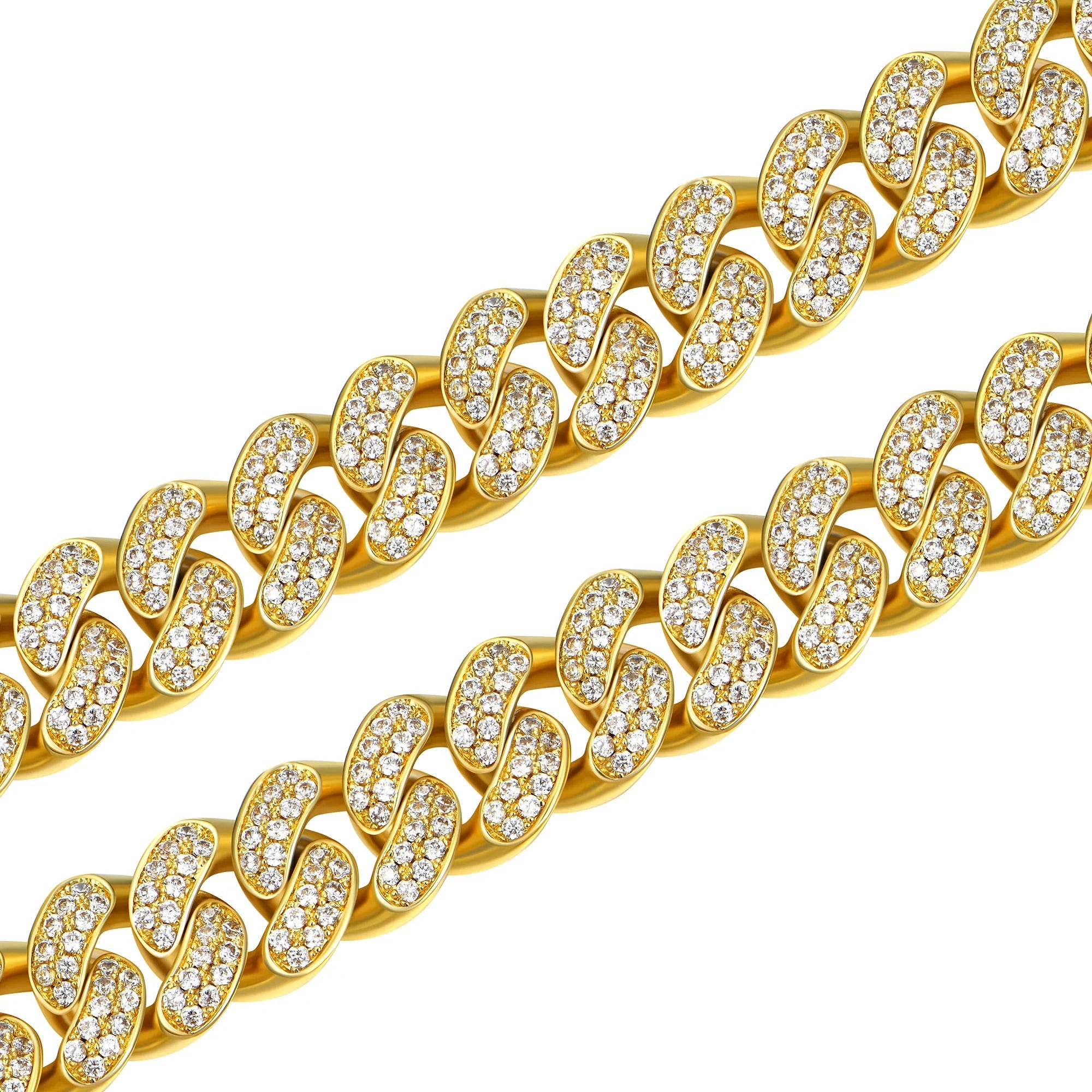 The Bold King II® - 12mm Iced Box Clasp Cuban Link Chain