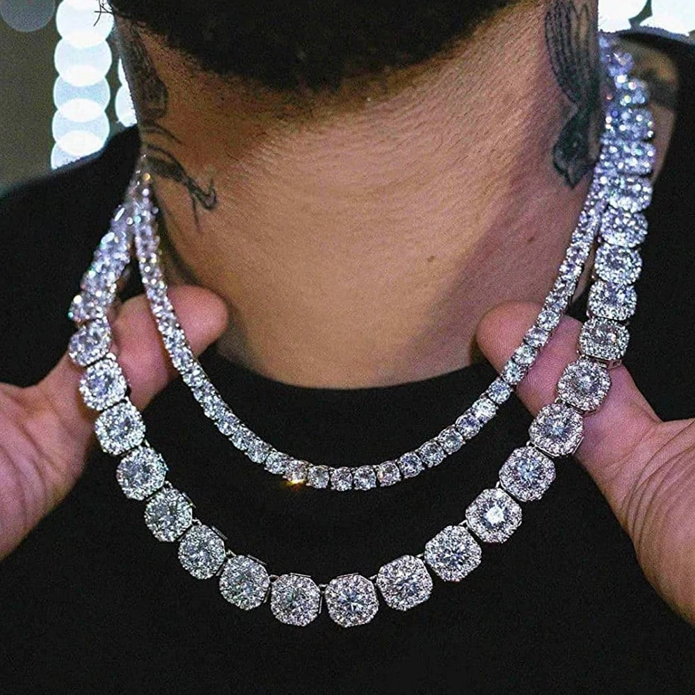 The Frozen Icon II 13mm Cluster Diamond Tennis Chain