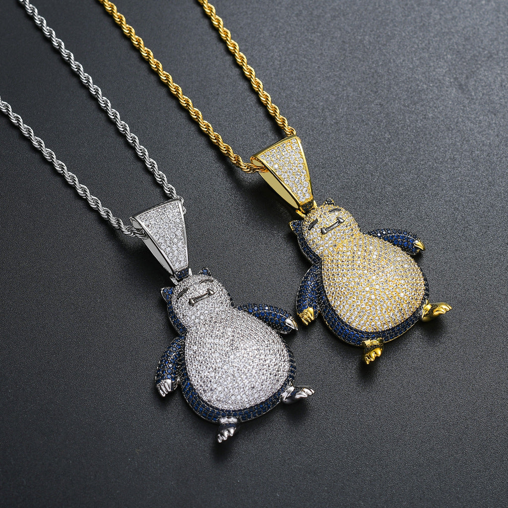 iced out cartoon pendants