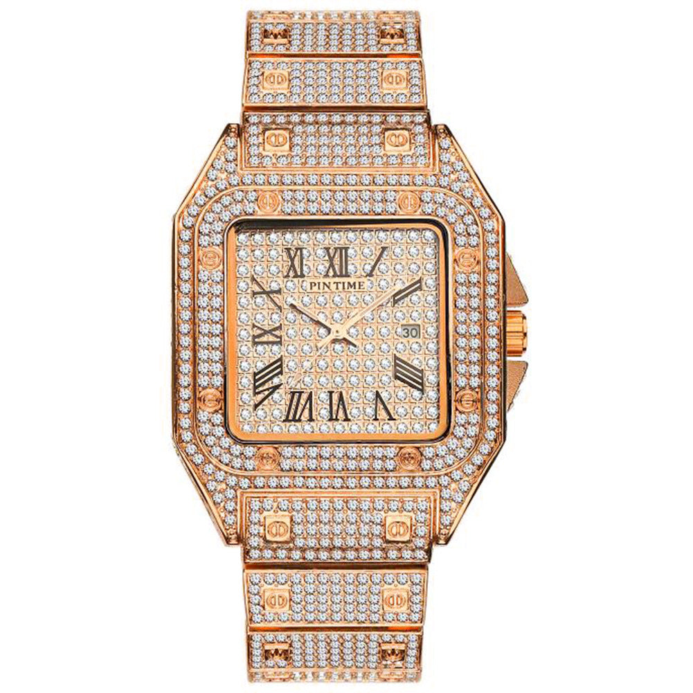 iced diamond watch