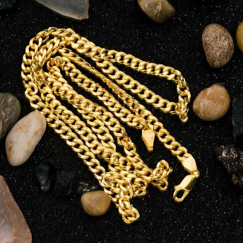 4mm Solid Gold Miami Cuban Link in 10kt/18ct/24ct