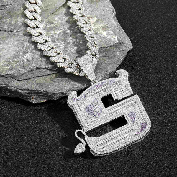 diamond letter s pendant