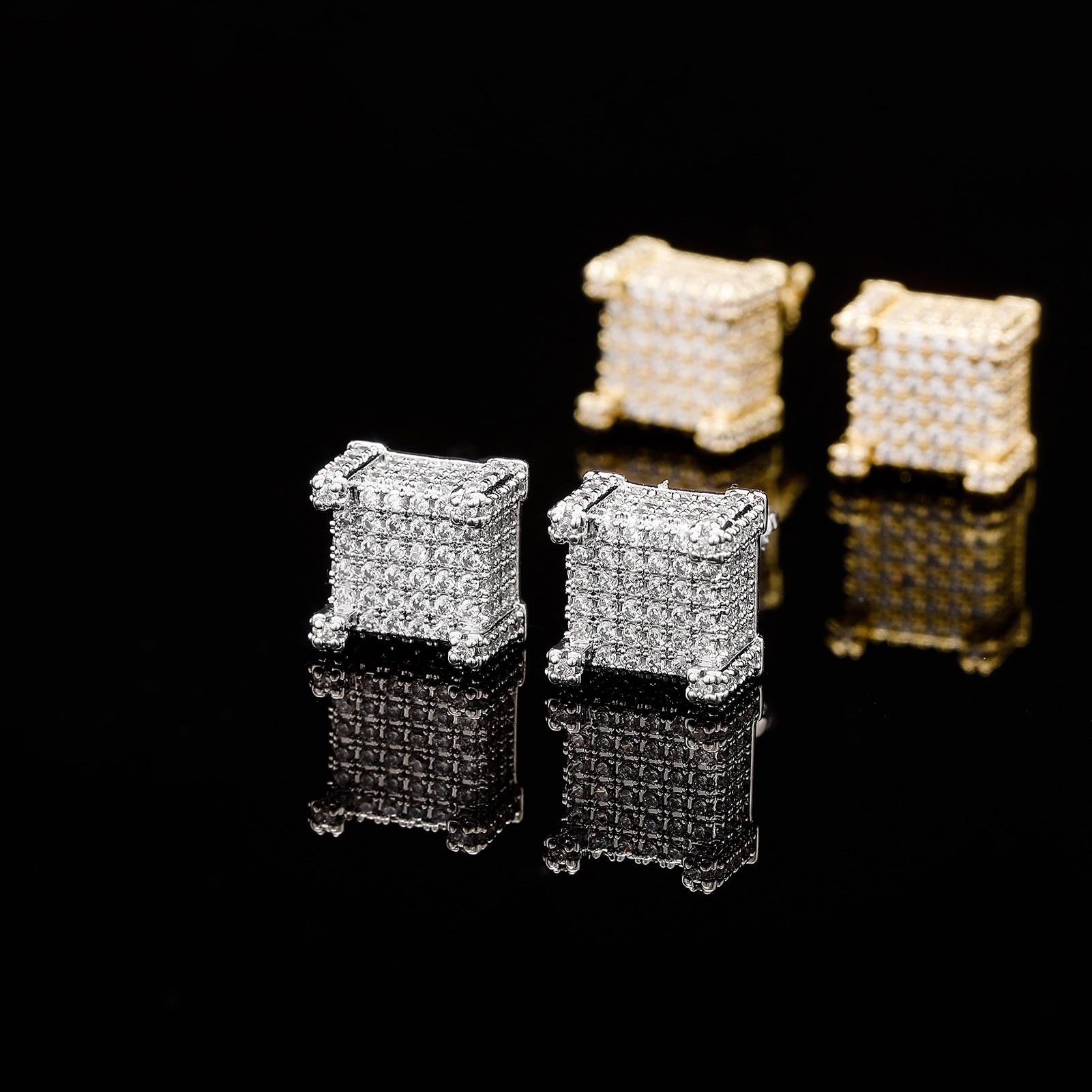 The Brave® - Square Gold Stud Earring