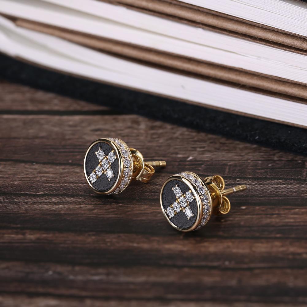 The Hope®- Round Cross Stud Earrings for Men