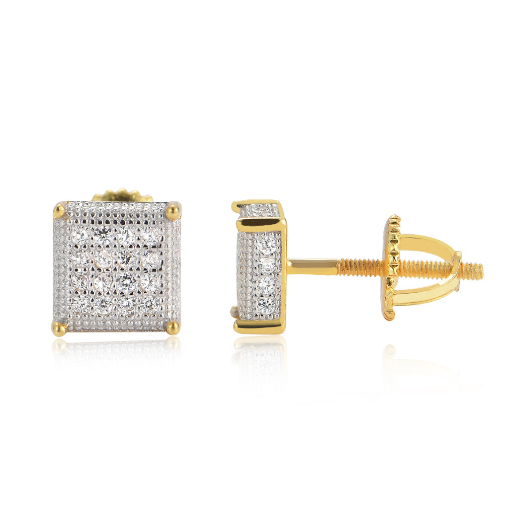 The Victory® - Square Pave Stud Earrings