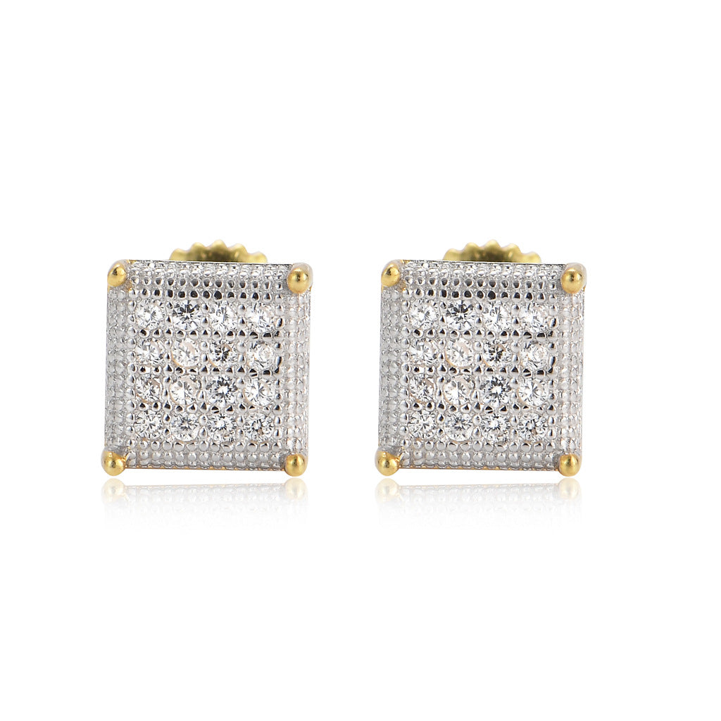 The Victory® - Square Pave Stud Earrings