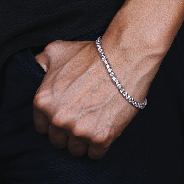 silver cubic zirconia bracelet
