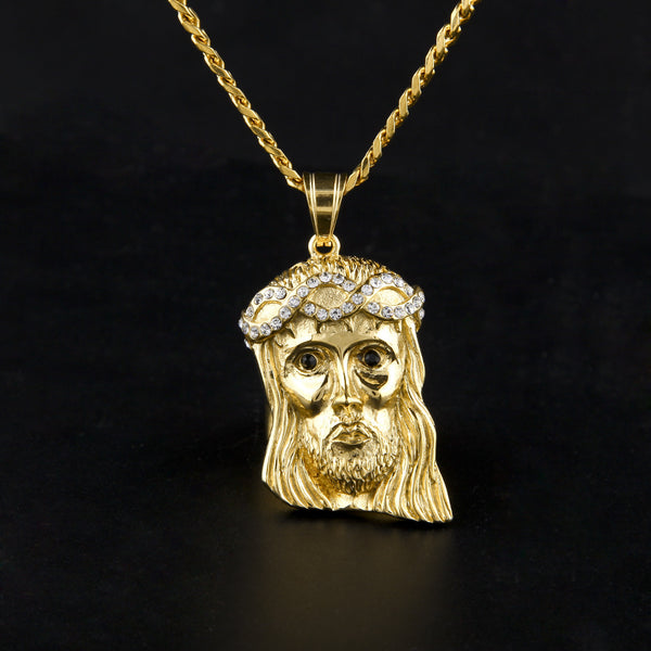 iced out jesus pendant