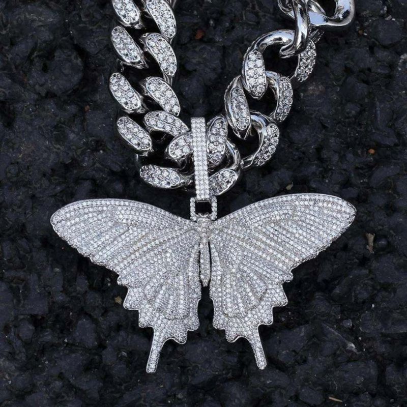 Big Butterfly Pendant Necklace