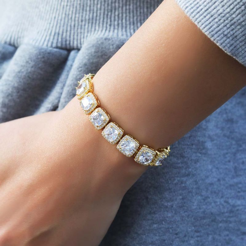 10mm cluster diamond bracelet