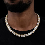 diamond cluster tennis necklace