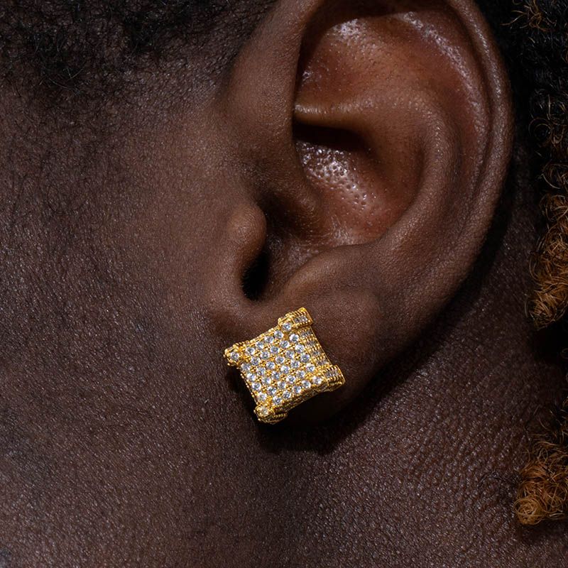 big square diamond earrings