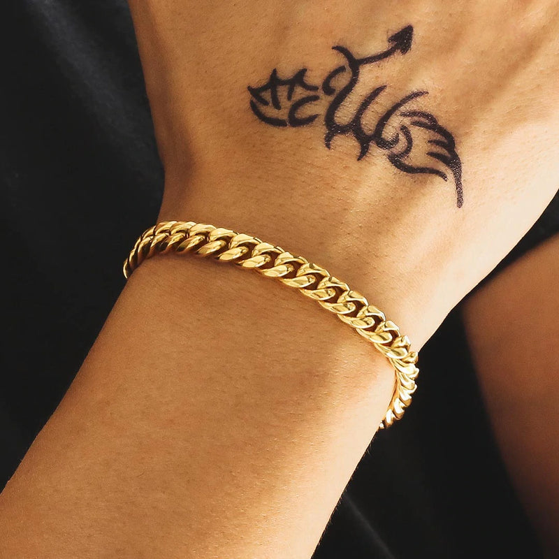 copper cuban link bracelet